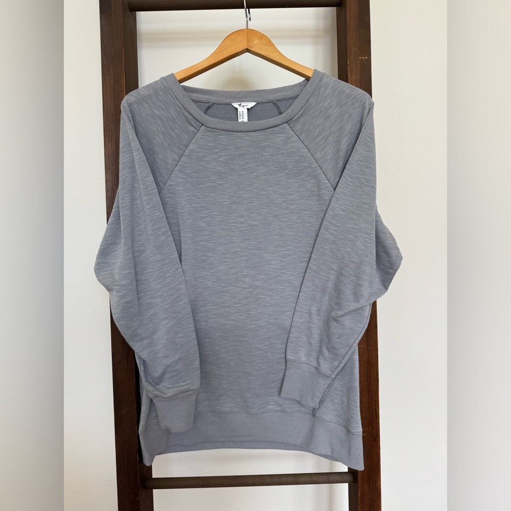 Thyme Maternity and Nursing Gray Crew Neck Sweater